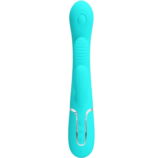PRETTY LOVE - SHANIA TRIPLE RABBIT MULTIFUNCTION VIBRATOR 3 IN 1 BLUE - 1