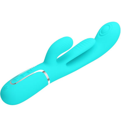 PRETTY LOVE - SHANIA TRIPLE RABBIT MULTIFUNCTION VIBRATOR 3 IN 1 BLUE - 8