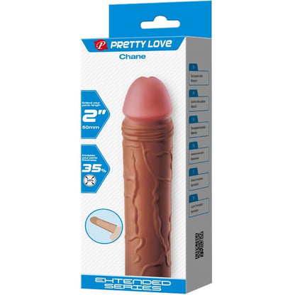 PRETTY LOVE - CHANE PENIS SHEATH WITH 5 CM EXTENSION MULATTO