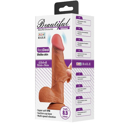BAILE - BAHAMUT REALISTIC VIBRATOR 21.8 CM FLESH REMOTE CONTROL - 2