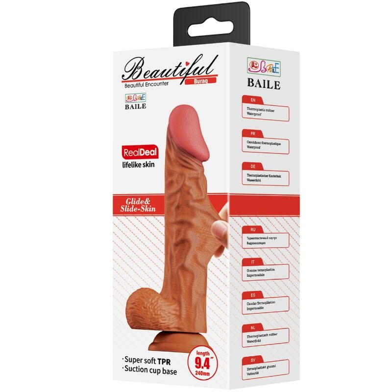BAILE - REALISTIC DILDO BURAQ 24 CM FLESH