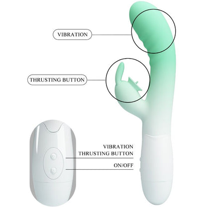 PRETTY LOVE - CERBERUS RABBIT VIBRATOR 3O VIBRATIONS GREEN - 8