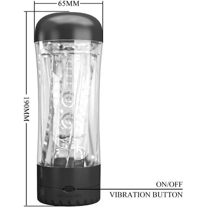 PRETTY LOVE - TAMARA MALE MASTURBATOR MULTI-SPEED VIBRATOR BLACK - 1