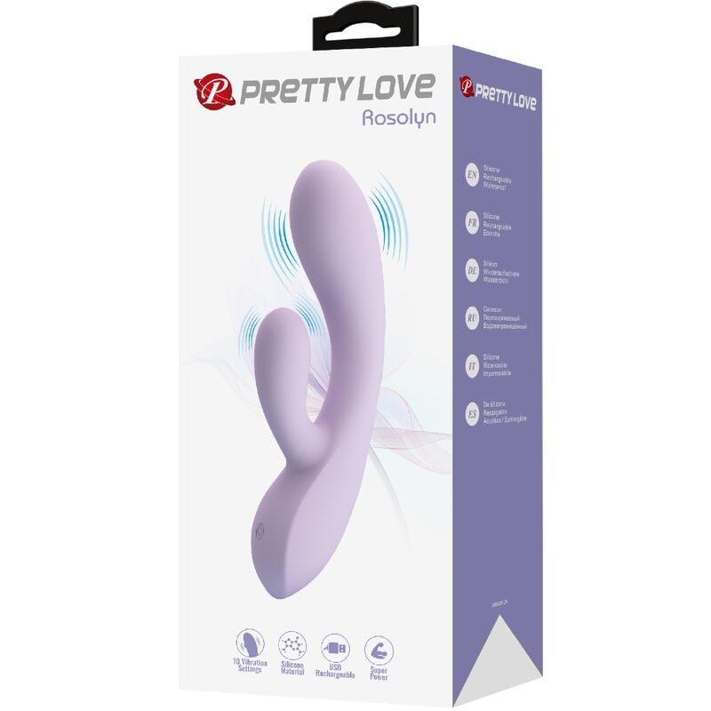 PRETTY LOVE - ROSOLYN RABBIT VIBRATOR 10 VIBRATIONS PURPLE