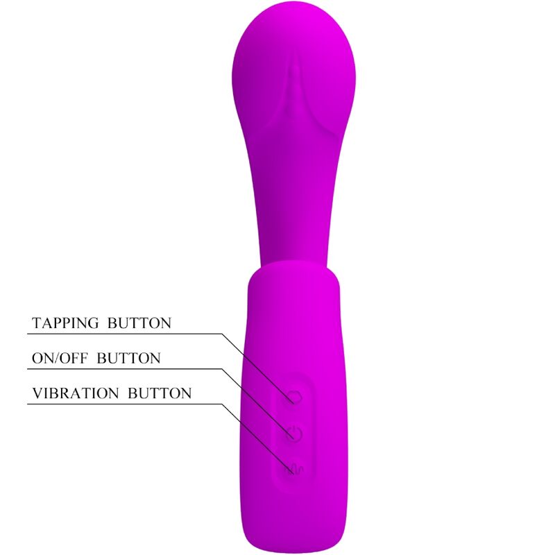 PRETTY LOVE - SIBEL SIBEL G-SPOT VIBRATOR + CLITORAL STIMULATOR 10 VIBRATIONS PURPLE