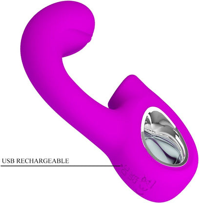 PRETTY LOVE - SIBEL SIBEL G-SPOT VIBRATOR + CLITORAL STIMULATOR 10 VIBRATIONS PURPLE