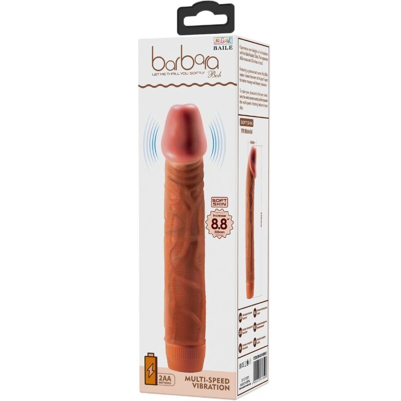 BAILE - BOB REALISTIC VIBRATOR 22.5 CM MULATTO - 5