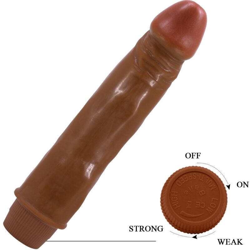 BAILE - DWARF REALISTIC VIBRATOR 21 CM MULATTO - 5