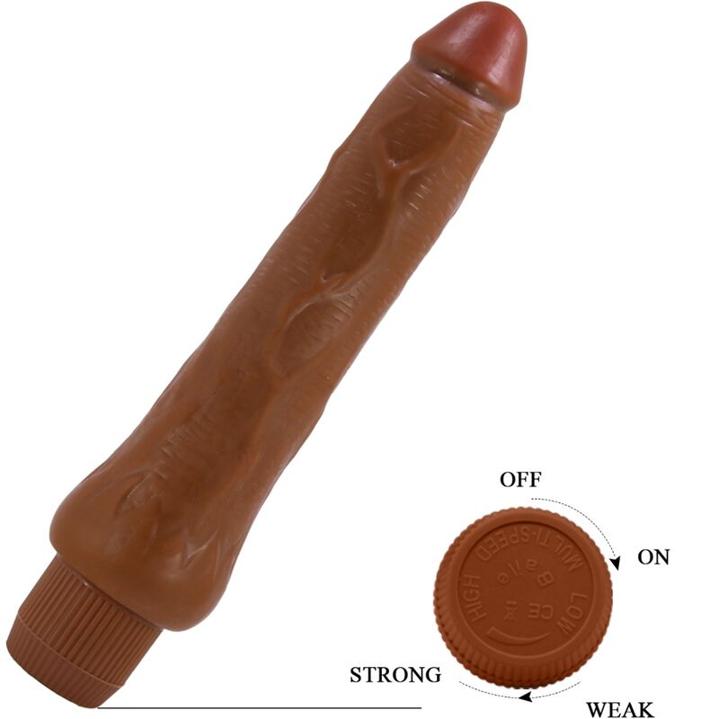 BAILE - DRYAD REALISTIC VIBRATOR 25 CM MULATTO - 6