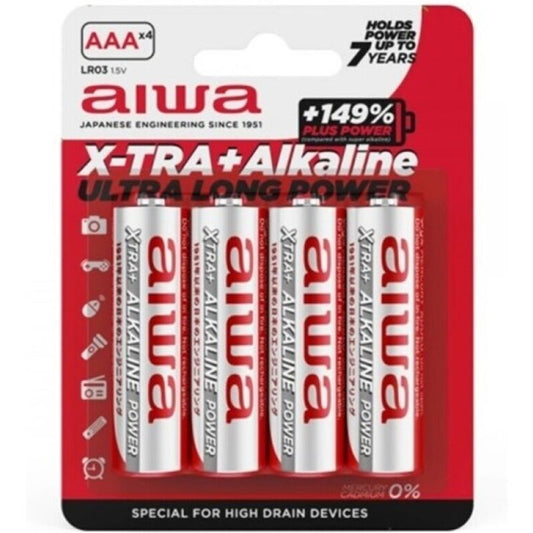 AIWA - X-TRA ALKALINE AAA ALKALINE BATTERY LR03 BLISTER*4 - 1