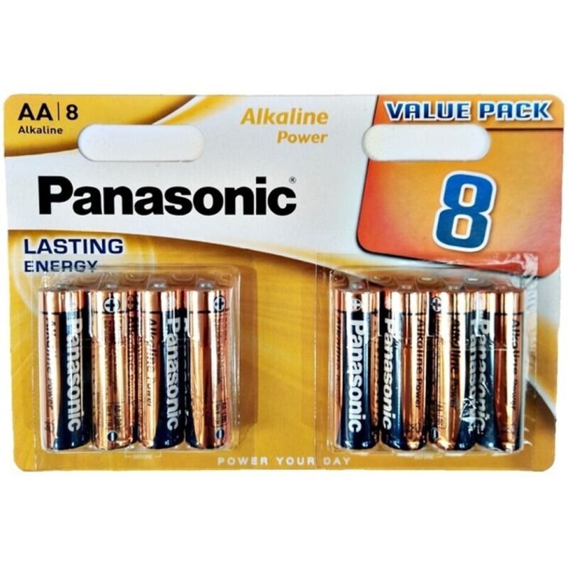 PANASONIC - BRONZE ALKALINE AA BATTERY LR6 BLISTER*8 - 1