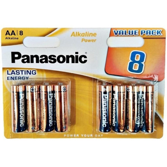 PANASONIC - BRONZE ALKALINE AA BATTERY LR6 BLISTER*8 - 1