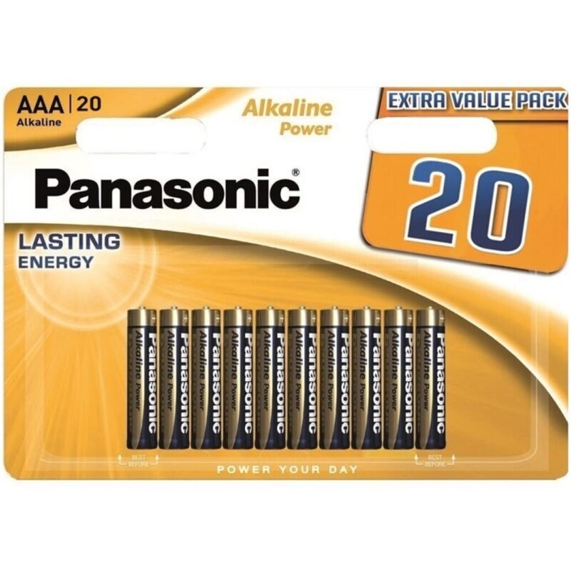 PANASONIC - BRONZE ALKALINE AAA BATTERY LR03 BLISTER*20 - 1