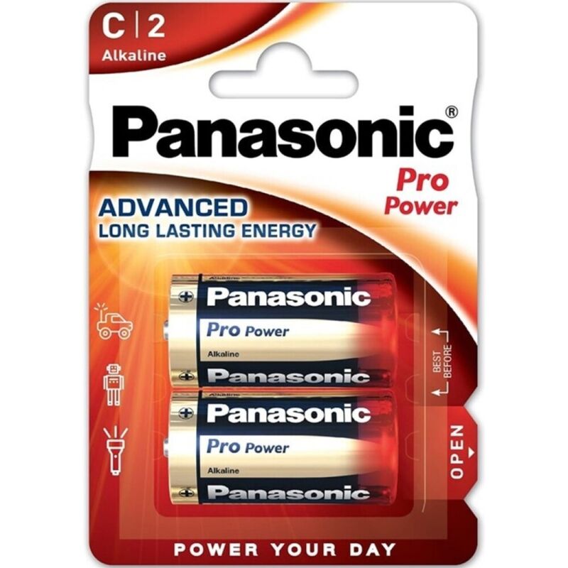 PANASONIC - PRO POWER ALKALINE C BATTERY LR14 BLISTER*2 - 1
