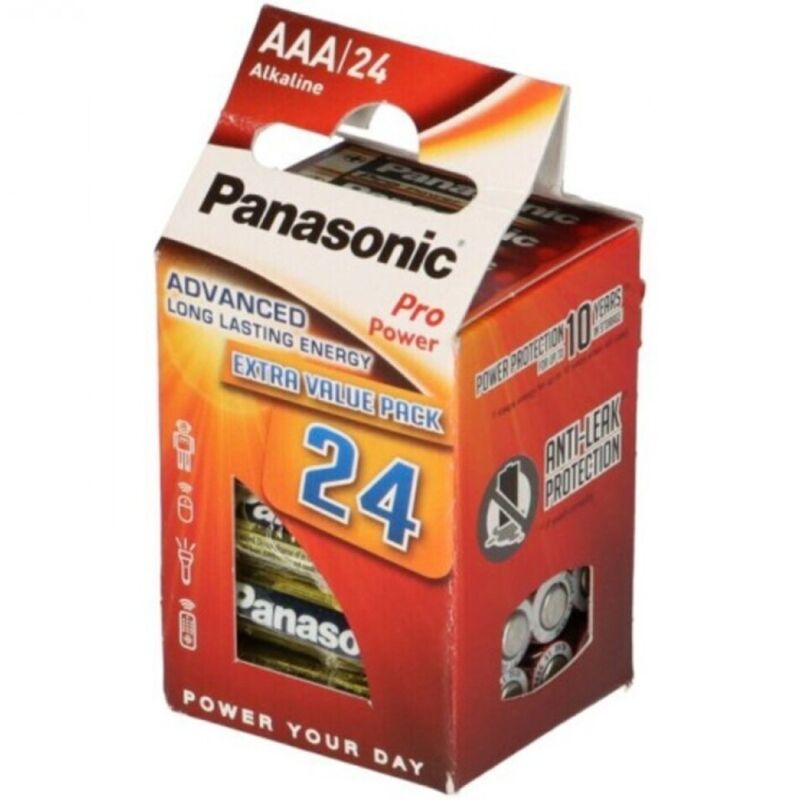 PANASONIC - PRO POWER ALKALINE AAA BATTERY LR03 PACK*24 - 1