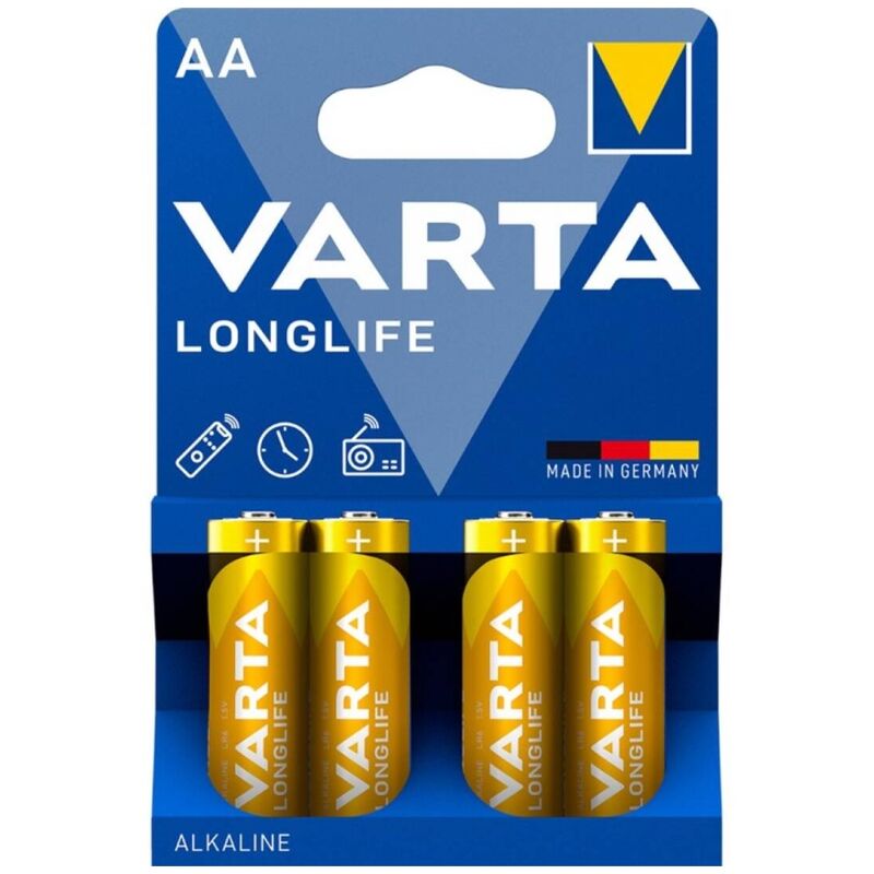 VARTA - LONGLIFE ALKALINE BATTERY AA LR6 BLISTER*4 - 1