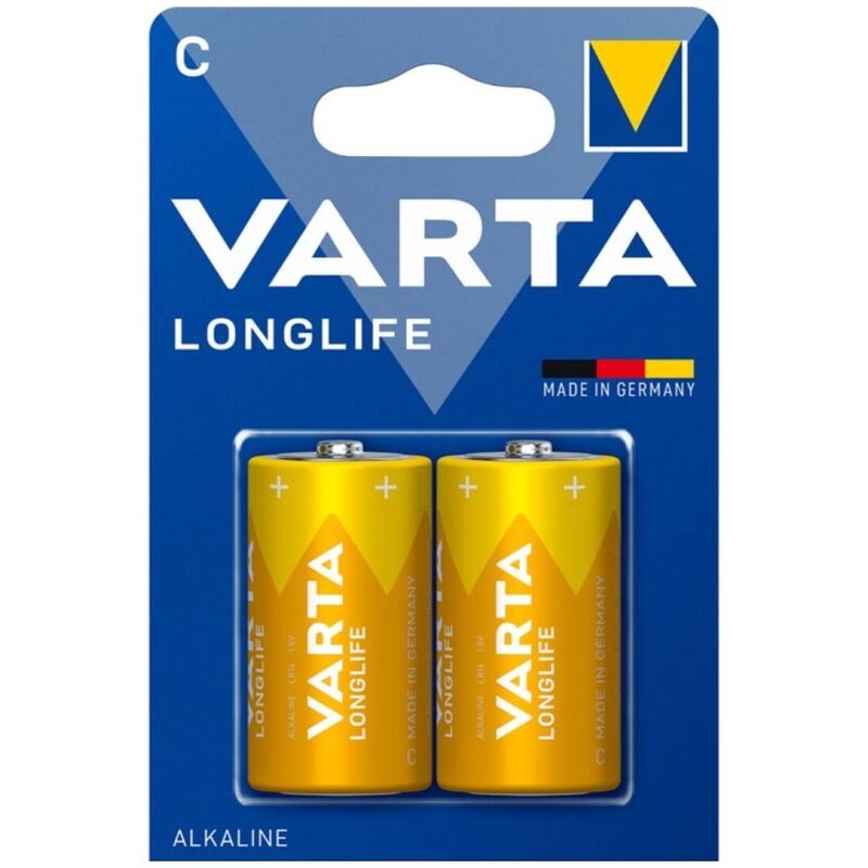 VARTA - LONGLIFE ALKALINE BATTERY C LR14 BLISTER*2 - 1