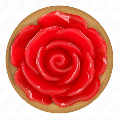 KINK - ROSE GOLD BUTT PLUG WITH RED ROSE L