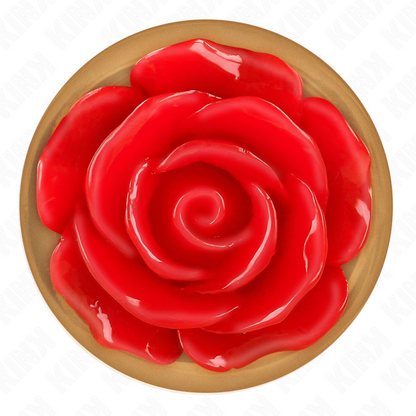 KINK - PINK GOLD ANAL PLUG WITH RED ROSE M - 2