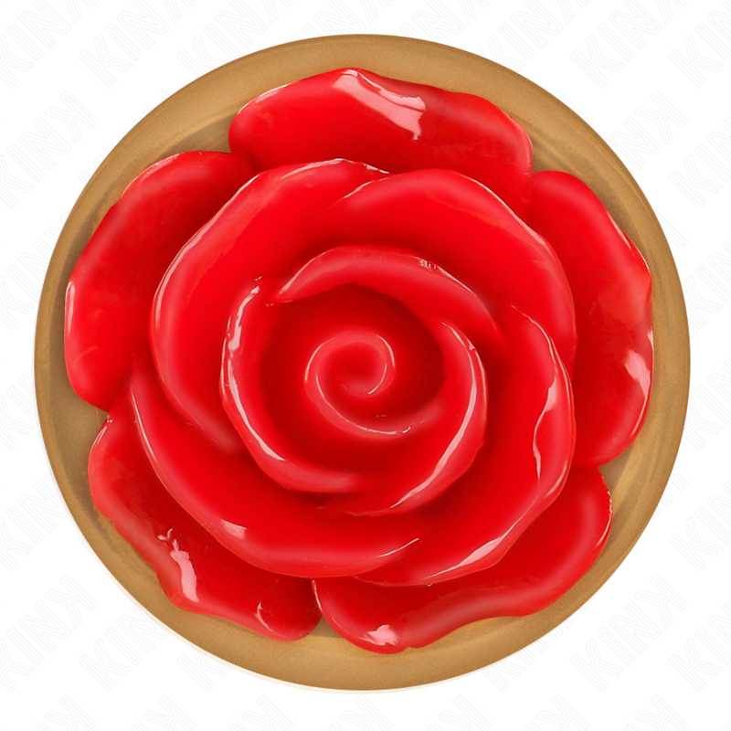 KINK - ROSE GOLD BUTT PLUG WITH RED ROSE S