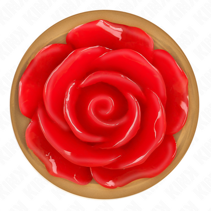 KINK - ROSE GOLD BUTT PLUG WITH RED ROSE S