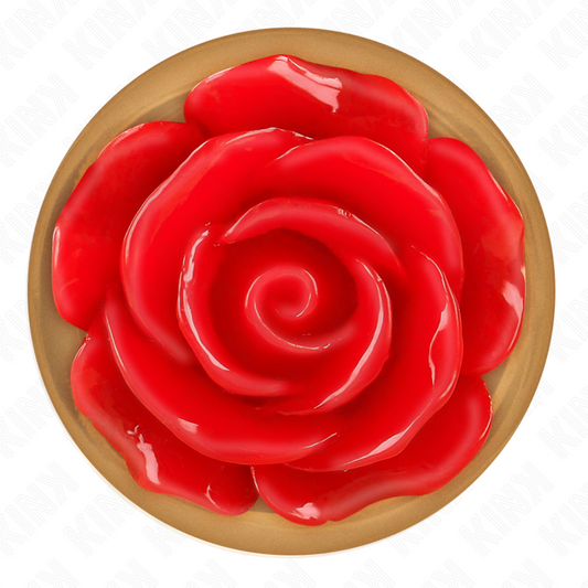 KINK - PINK GOLD ANAL PLUG WITH RED ROSE S - 1