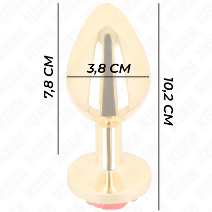 KINK -  PLUG ANAL GOLD ROSE RED SIZE L - 3