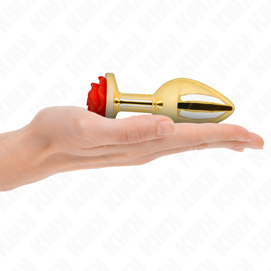 KINK - PLUG ANALE ORO ROSA ROSSO TAGLIA L