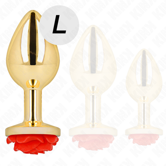 KINK -  PLUG ANAL GOLD ROSE RED SIZE L - 1