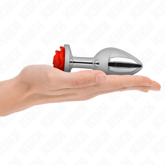 KINK - PLUG ANAL ROSE RED SIZE L - 1