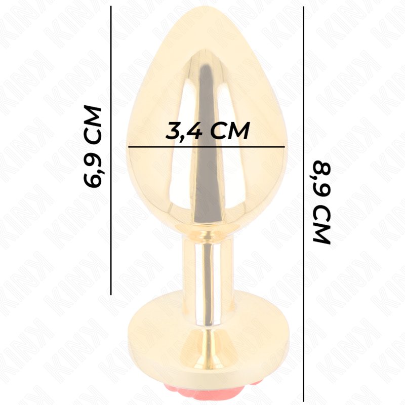 KINK -  PLUG ANAL GOLD ROSE RED SIZE M - 3