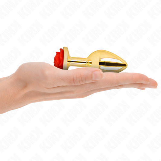 KINK -  PLUG ANAL GOLD ROSE RED SIZE M - 1