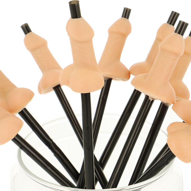 DIABLO PICANTE - BAG OF 10 NATURAL PENIS STRAWS - 3