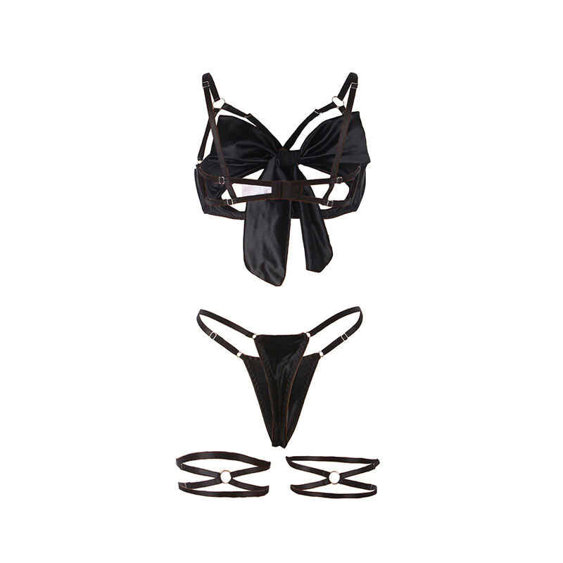 SUBBLIME - 955199 BRA SET WITH ADJUSTABLE BLACK BOW S/M - 8