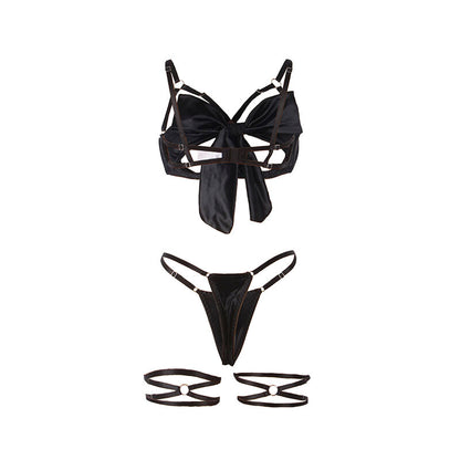 SUBBLIME - 955199 BRA SET WITH ADJUSTABLE BLACK BOW S/M - 8