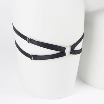 SUBBLIME - 955205 ADJUSTABLE BLACK BOW BRA SET L/XL