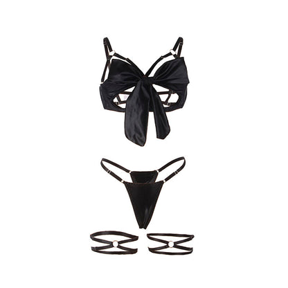 SUBBLIME - 955205 BRA SET WITH ADJUSTABLE BLACK BOW L/XL - 8
