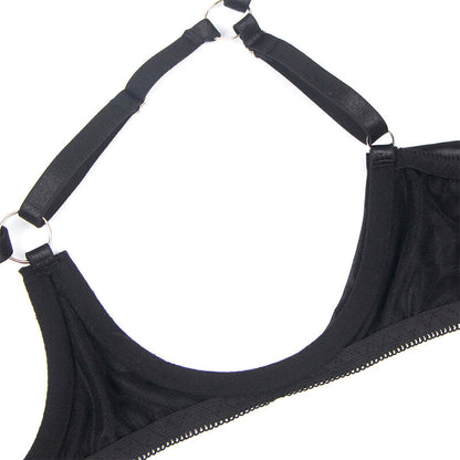 SUBBLIME - 955205 BRA SET WITH ADJUSTABLE BLACK BOW L/XL - 15