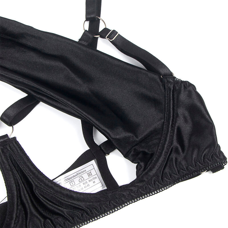 SUBBLIME - 955205 BRA SET WITH ADJUSTABLE BLACK BOW L/XL - 12