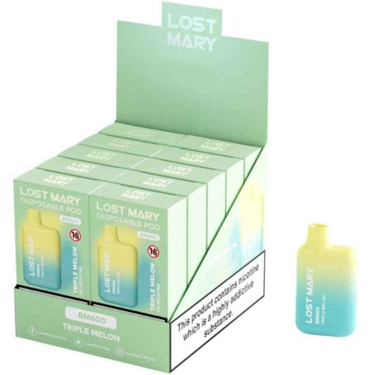 LOST MARY - BM600 NICOTINA VAPER 2% MONOUSO TRIPLO MELONE