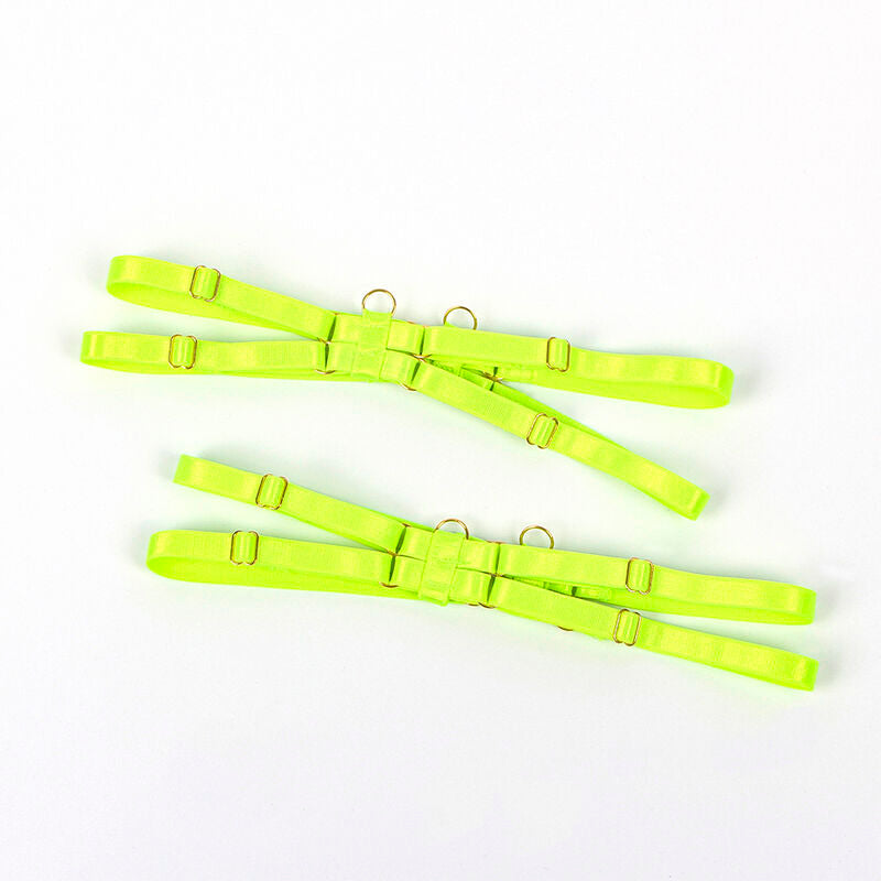 SUBBLIME - 955281 BRA SET WITH NECKLACE AND LEG DETAILS FLUORESCENT GREEN L/XL - 7