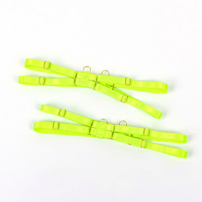 SUBBLIME - 955281 BRA SET WITH NECKLACE AND LEG DETAILS FLUORESCENT GREEN L/XL - 7