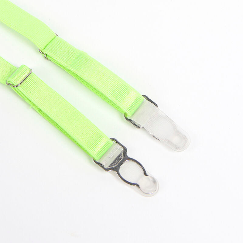 SUBBLIME - 955311 COMPLETE BRA WITH LACE AND GARTER LINES GREEN AND BLUE S/M