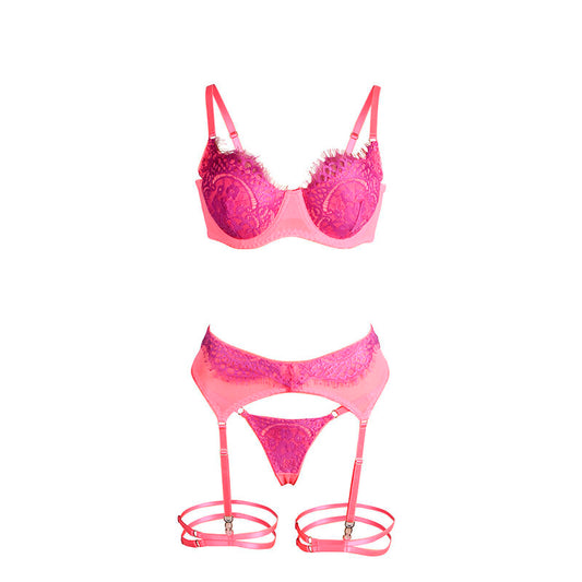SUBBLIME - 955359 COMPLETE BRA WITH LACE AND PINK AND PURPLE JACKETS S/M
