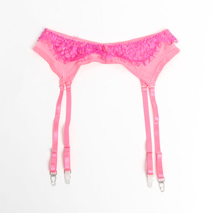 SUBBLIME - 955359 SET OF BRA WITH LACE AND GARTER LINKS PINK AND PURPLE S/M - 7