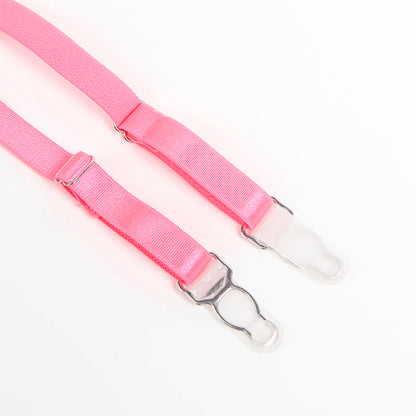 SUBBLIME - 955366 PINK AND PURPLE LACE AND GARTER LINE BRA SET L/XL