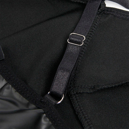 SUBBLIME - 955380 ROBE À BRETELLES EN CUIR NOIR L/XL