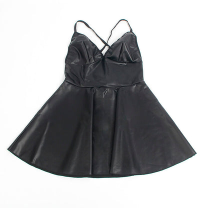 SUBBLIME - 955380 DRESS WITH BLACK LEATHER STRAPS L/XL - 7