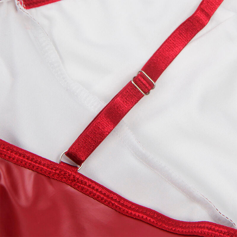 SUBBLIME - 955397 DRESS WITH BURGUNDY LEATHER STRAPS S/M - 8
