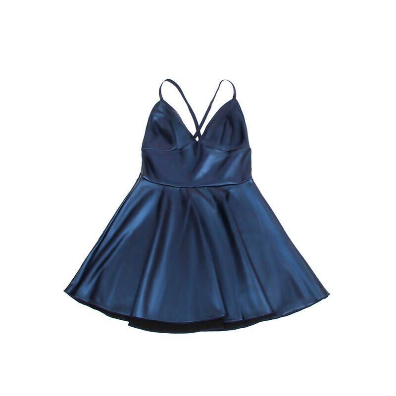 SUBBLIME - 955410 DRESS WITH BLUE LEATHER STRAPS S/M - 7